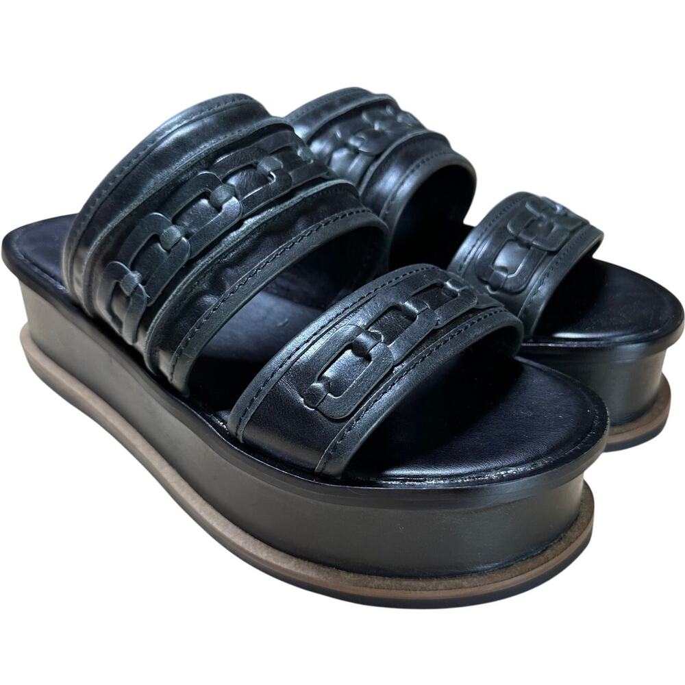 Kelsi Dagger Brooklyn Drift Slide Sandals Black Women's Size 7M New in Box